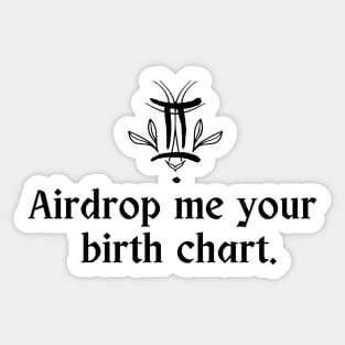 Gemini Symbol - Airdrop Me Your Birth Chart Sticker